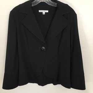 CAbi  Black Blazer Size Small Single Button Front